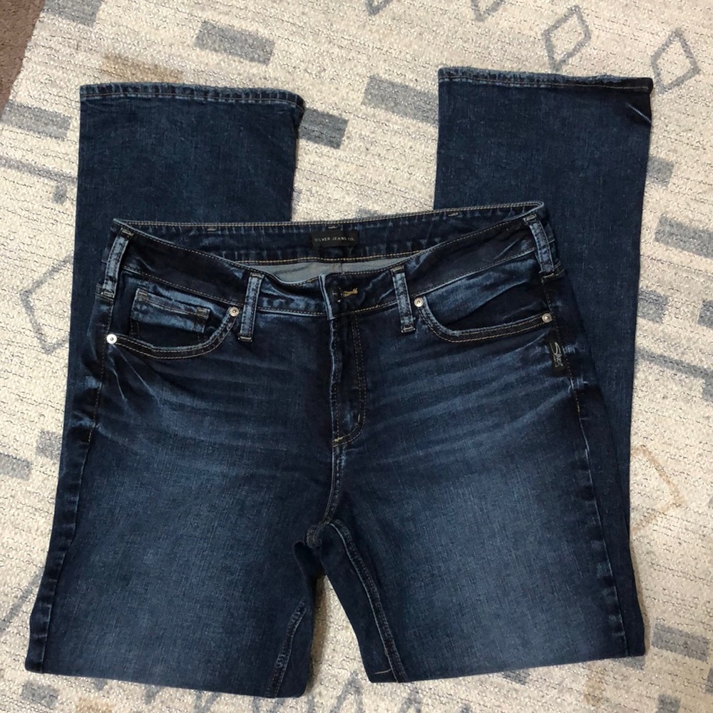 Womens Silver Boot Cut Jeans